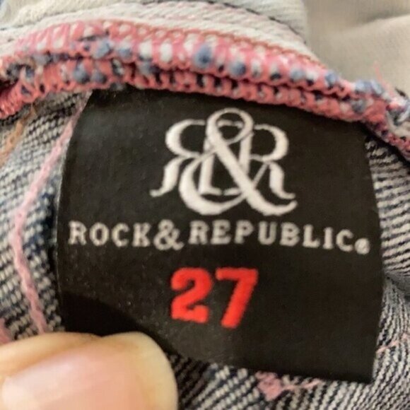 Rock and Republic Kasandra Dark Blue Flare Jeans 27/31 - Picture 13 of 13